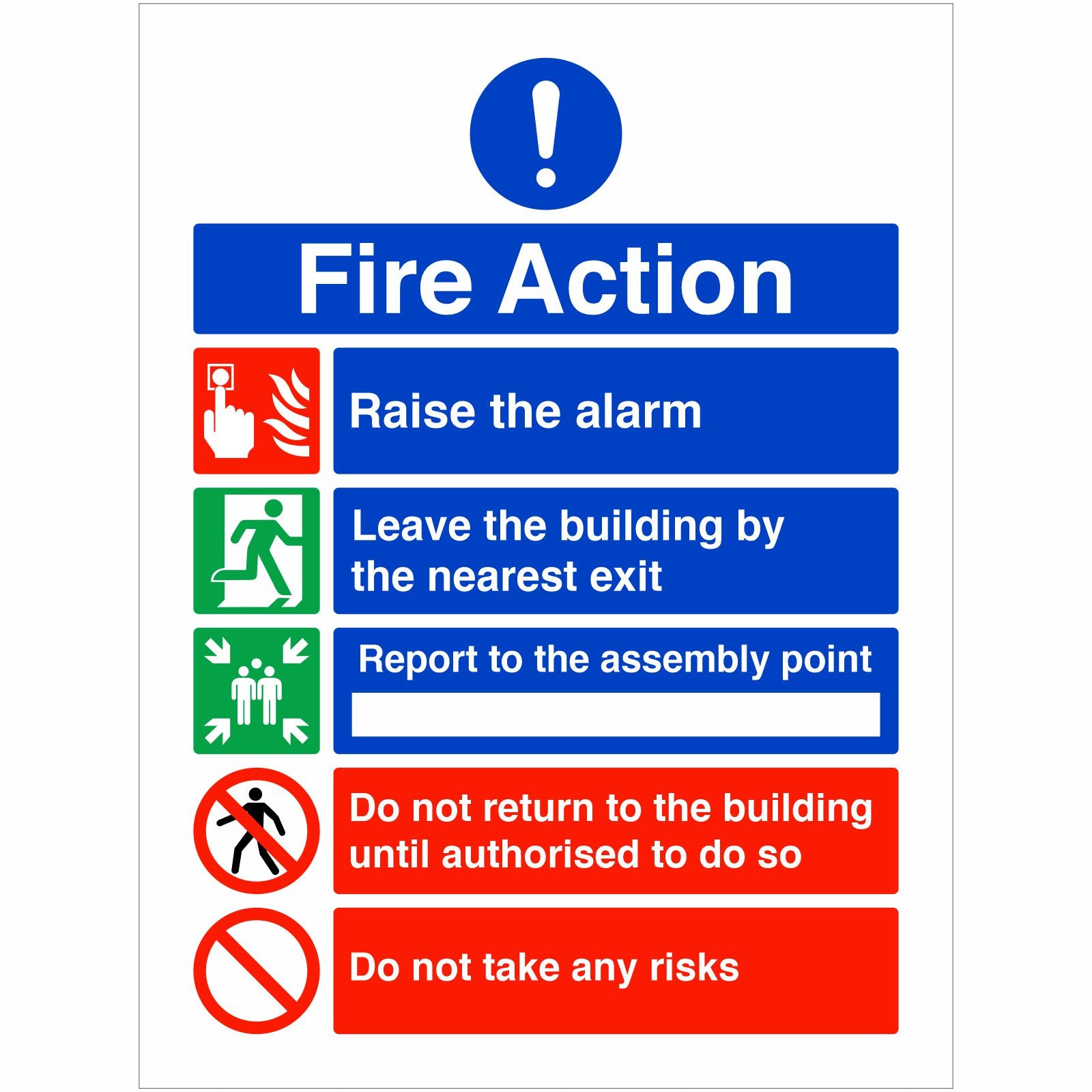 5 Point Fire Action Notice