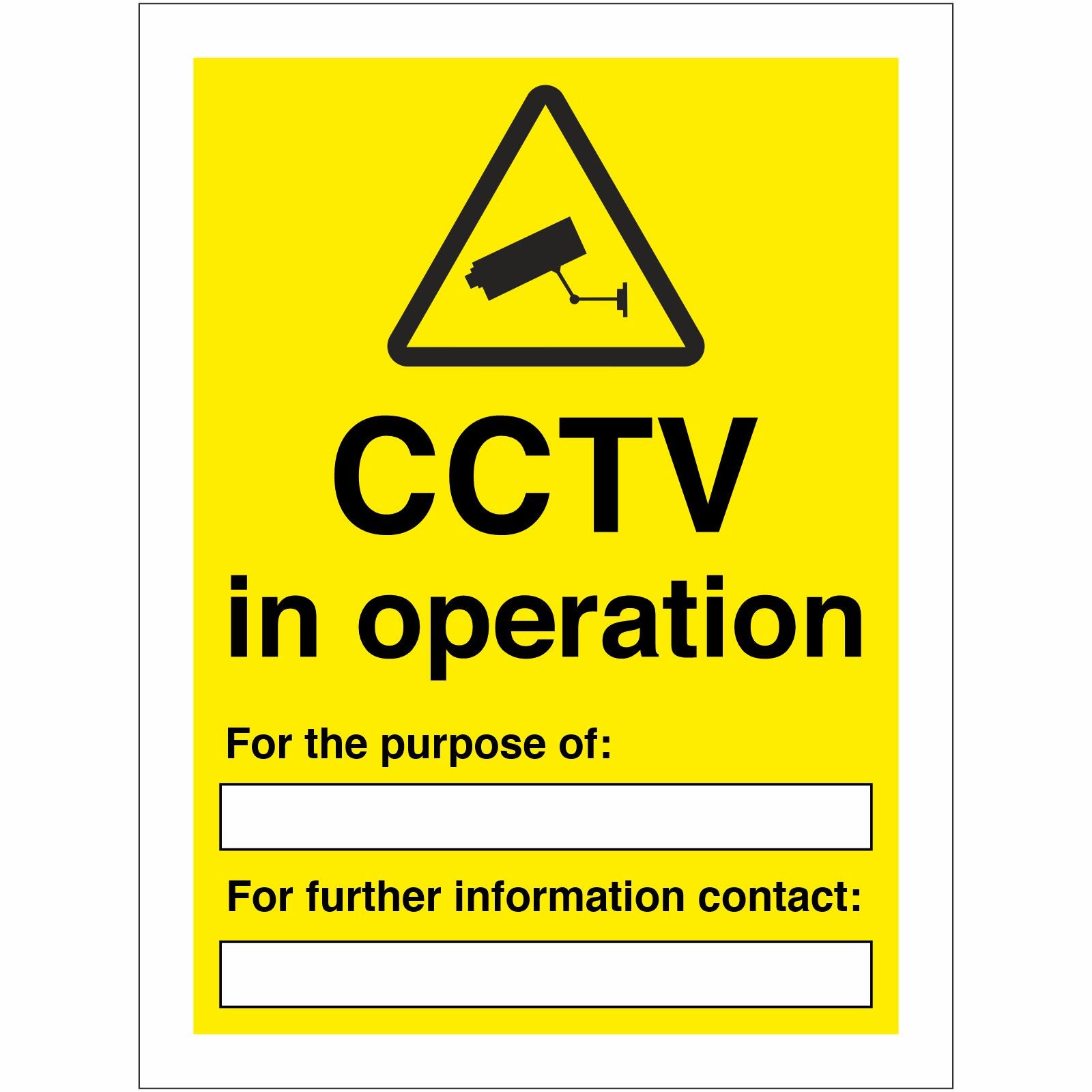 CCTV In Operation For The Purpose