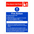 On Discovering a Fire – Fire Alarm Call Point Notice Sign