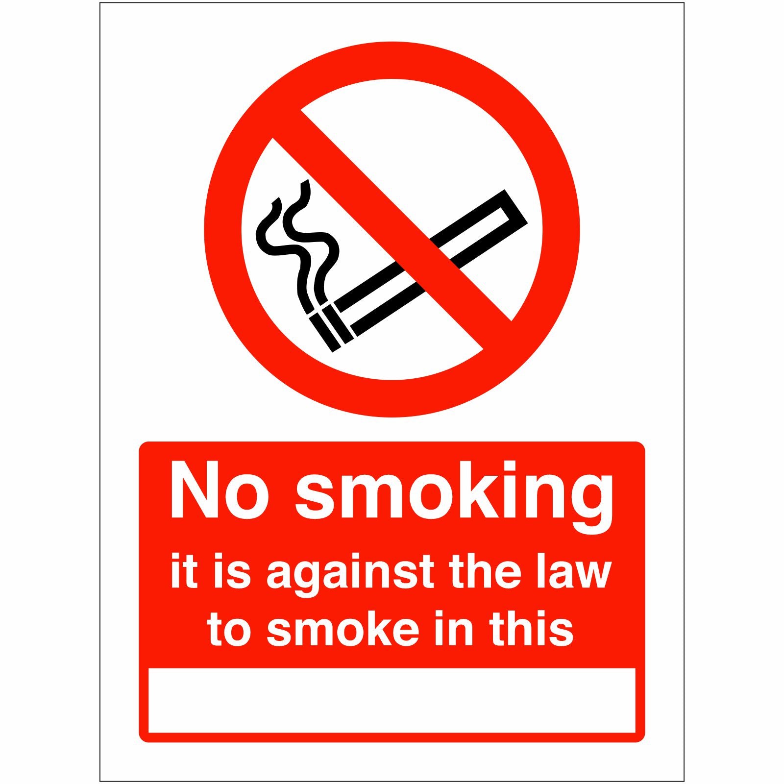 No Smoking it Is Against The Law To Smoke In This...
