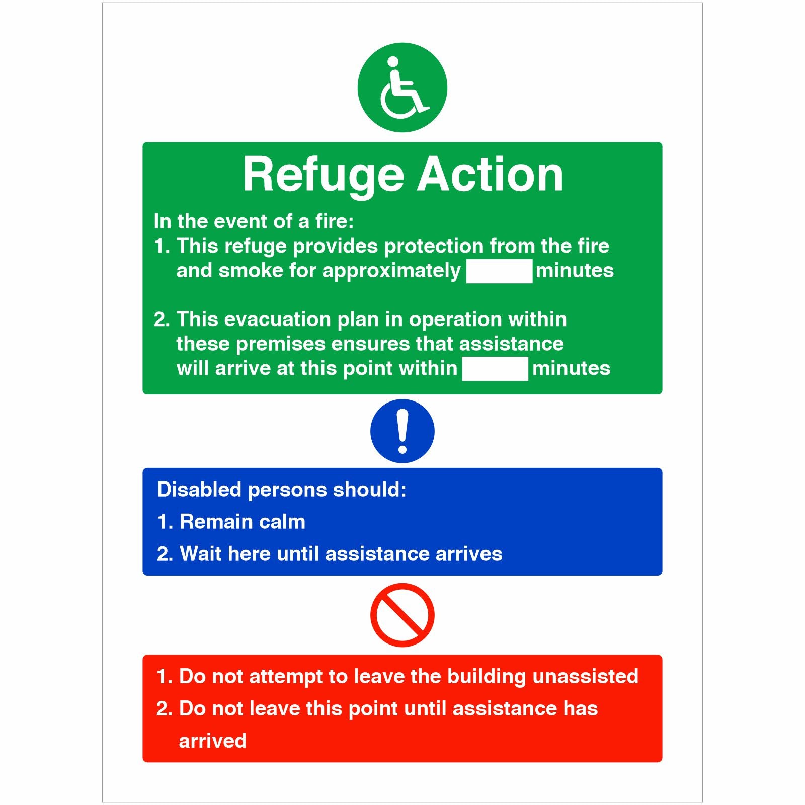 Refuge Fire Action Notice